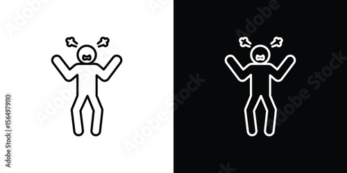 Irritated human icon logo element. Vector illustration. EPS10
