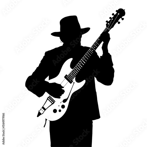 rock musician playing guitar