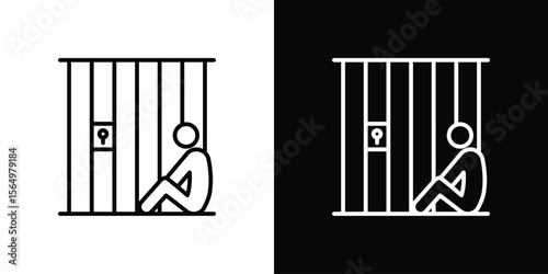 Jail icon logo element. Vector illustration. EPS10