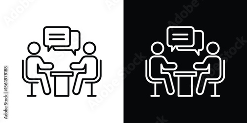 Job interview icon logo element. Vector illustration. EPS10