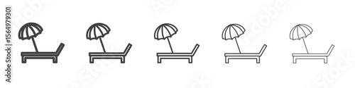 Summer holiday icon Line graphics illustration symbol