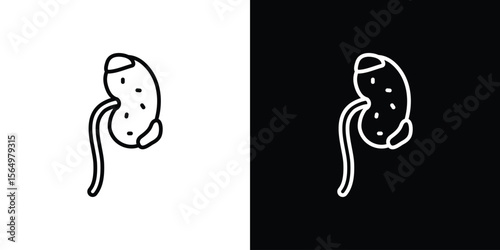 Kidney disease icon logo element. Vector illustration. EPS10