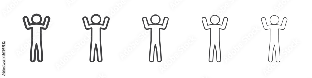 Fototapeta premium Surrender, capitulate, give up icon Line graphics illustration symbol
