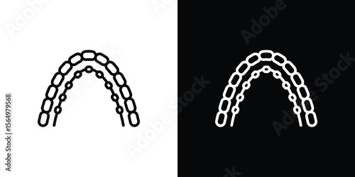 Lingual braces icon logo element. Vector illustration. EPS10