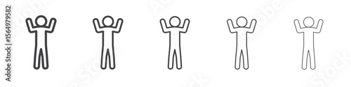 Surrender, capitulate, give up icon Line graphics illustration symbol