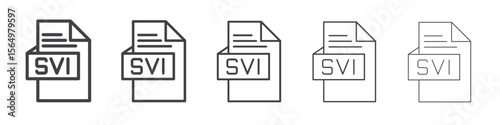 SVI File Document Icon Line graphics illustration symbol
