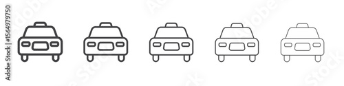Taxi lamp icon Line graphics illustration symbol