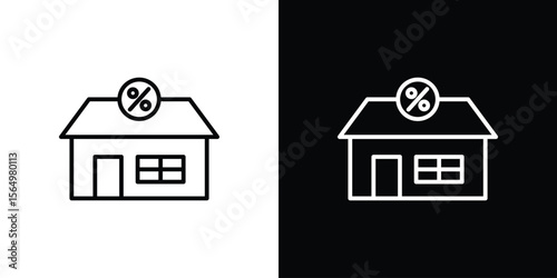 Mortgage rate icon logo element. Vector illustration. EPS10