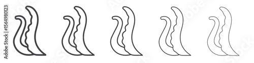 Tentacles octopus icon Line graphics illustration symbol