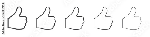 Thumbs Up icon Line graphics illustration symbol