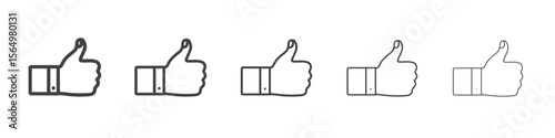 Thumbs Up icon Line graphics illustration symbol