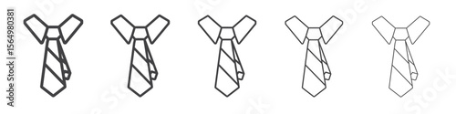 Tie icon Line graphics illustration symbol