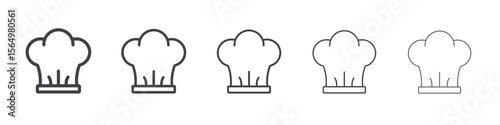 toque icon Line graphics illustration symbol