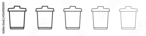 Trash icon Line graphics illustration symbol