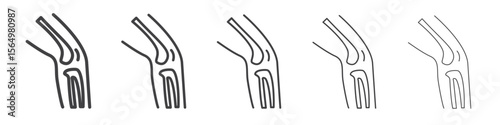 Treatment arthritis icon Line graphics illustration symbol
