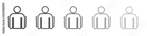 Trembling icon Line graphics illustration symbol