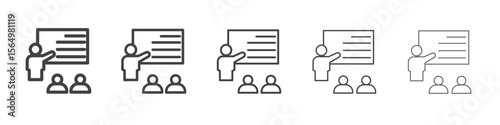 tuition fee icon Line graphics illustration symbol
