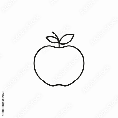 apple fruit icon sign vector