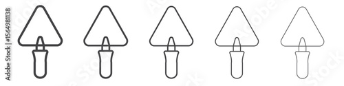 Trowel icon Line graphics illustration symbol