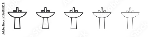 Undo arrow sign icon Line graphics illustration symbol
