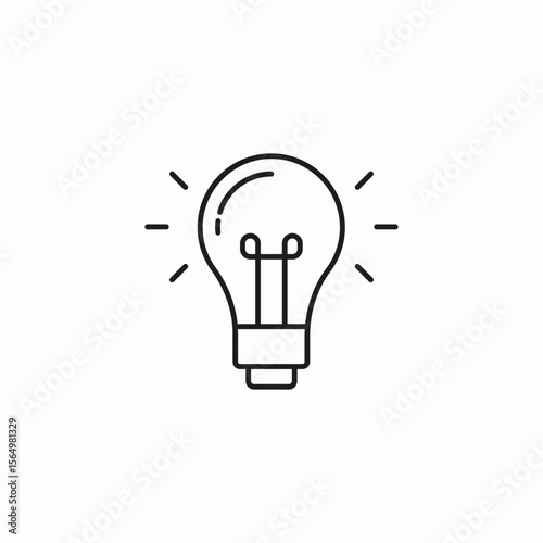 bright idea bulb icon sign vector