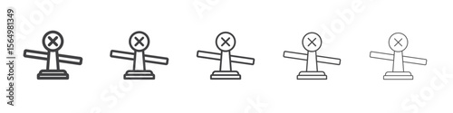 Unfair icon Line graphics illustration symbol