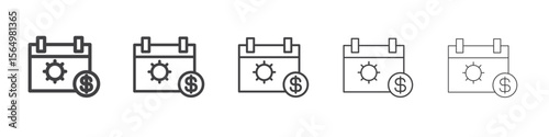 Unlimited PTO icon Line graphics illustration symbol