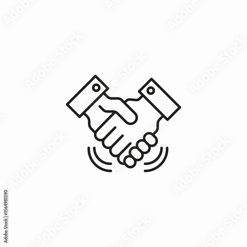 business handshake deal icon sign vector