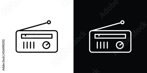 Radio icon logo element. Vector illustration. EPS10