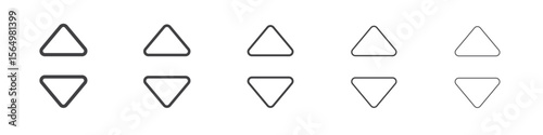 Up and down arrows icon Line graphics illustration symbol