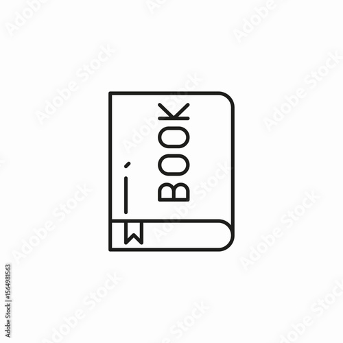 closed book bookmark icon sign vector