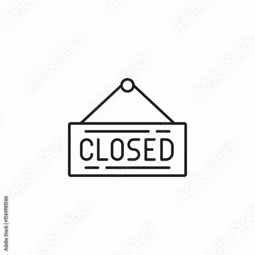 closed sign board icon sign vector