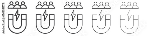 User Engagement icon Line graphics illustration symbol