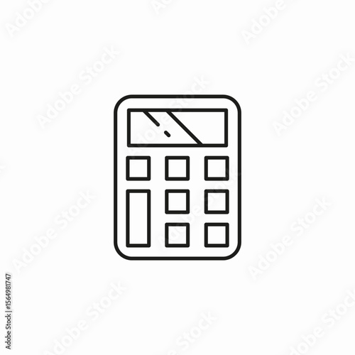 electronic calculator device icon sign vector