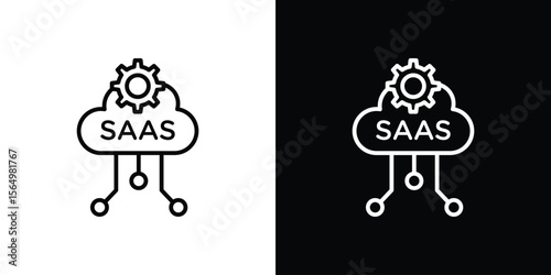 SaaS icon logo element. Vector illustration. EPS10