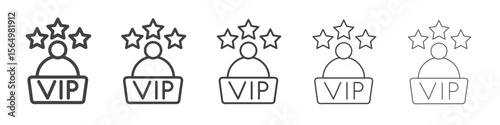vip person icon Line graphics illustration symbol