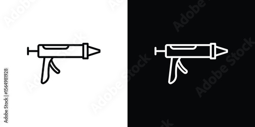 Sealants gun icon logo element. Vector illustration. EPS10