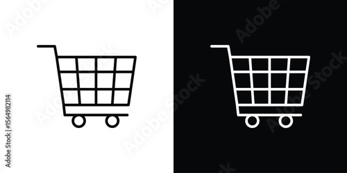 Shopping cart icon logo element. Vector illustration. EPS10
