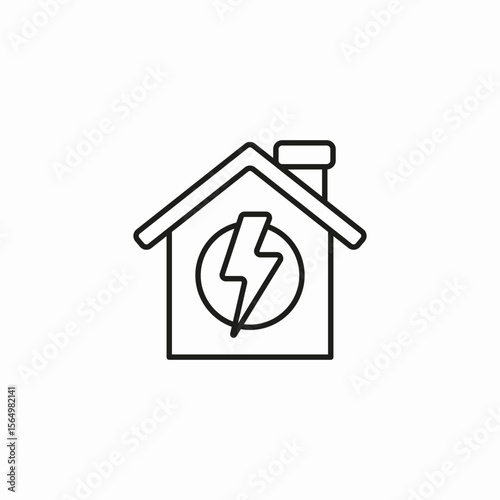 house electricity power icon sign vector