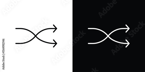 Shuffle icon logo element. Vector illustration. EPS10