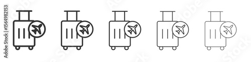 voyage icon Line graphics illustration symbol