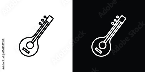 Sitar icon logo element. Vector illustration. EPS10
