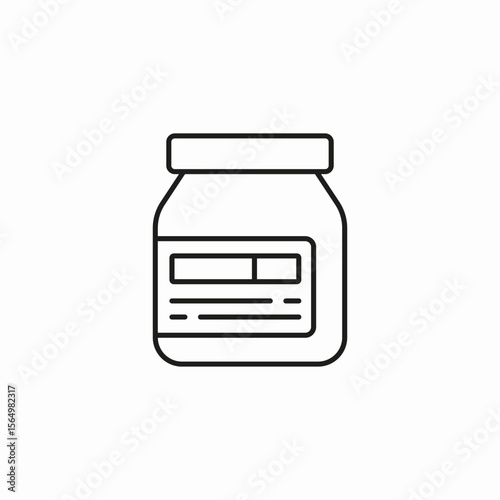 jar with label icon sign vector
