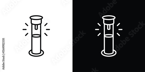 Solar Garden Light lamp icon logo element. Vector illustration. EPS10