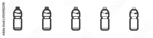 Water bottle icon Line graphics illustration symbol