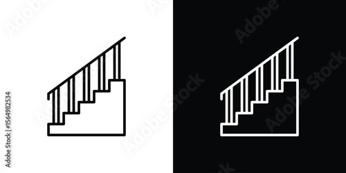 Stairs icon logo element. Vector illustration. EPS10