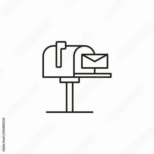 mailbox letter delivery icon sign vector