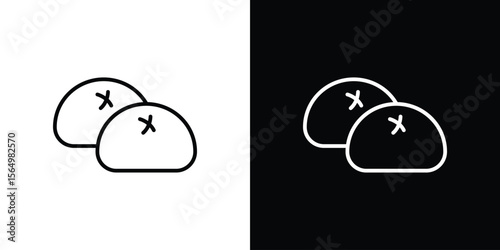 Steamed bread icon logo element. Vector illustration. EPS10