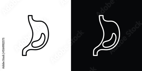 Stomach with Liquids icon logo element. Vector illustration. EPS10