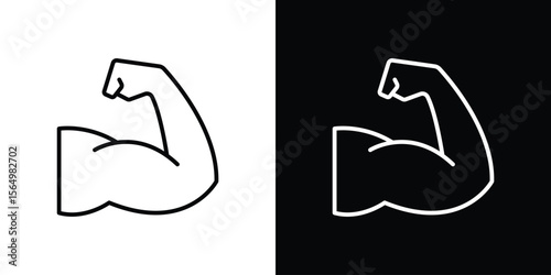 Strong arm icon logo element. Vector illustration. EPS10